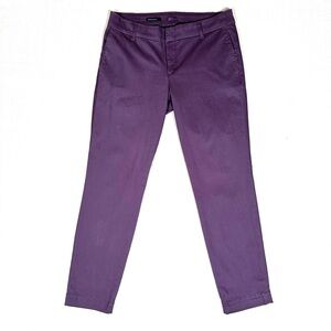 Kut from the Kloth Trouser Skinny Pants Womens 10 Purple Preppy Career Office